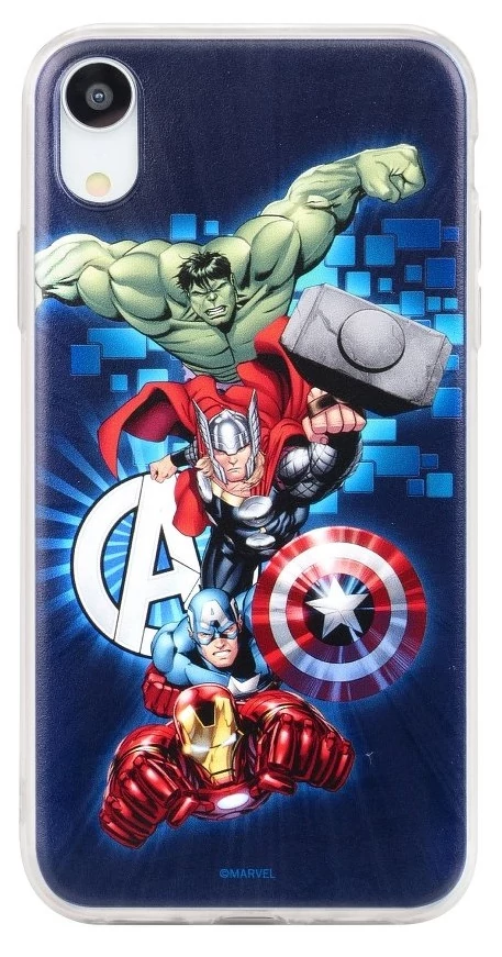 Szilikon tok, Samsung Galaxy A10 A105, Marvel, mintás hátlap, minta 1 (Avengers)