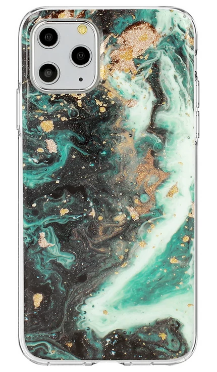 Tok, Marble Glitter, mintás hátlap, szilikon kerettel, Huawei P30 Lite, minta 4