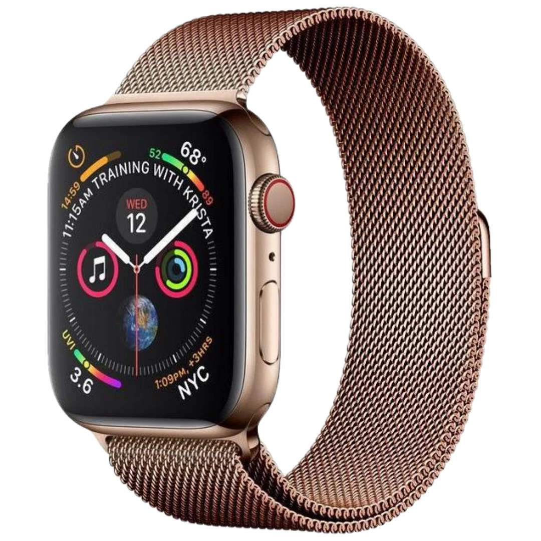 Milánó acél szíj, Apple Watch, Méret: 42/44/45mm, bronz
