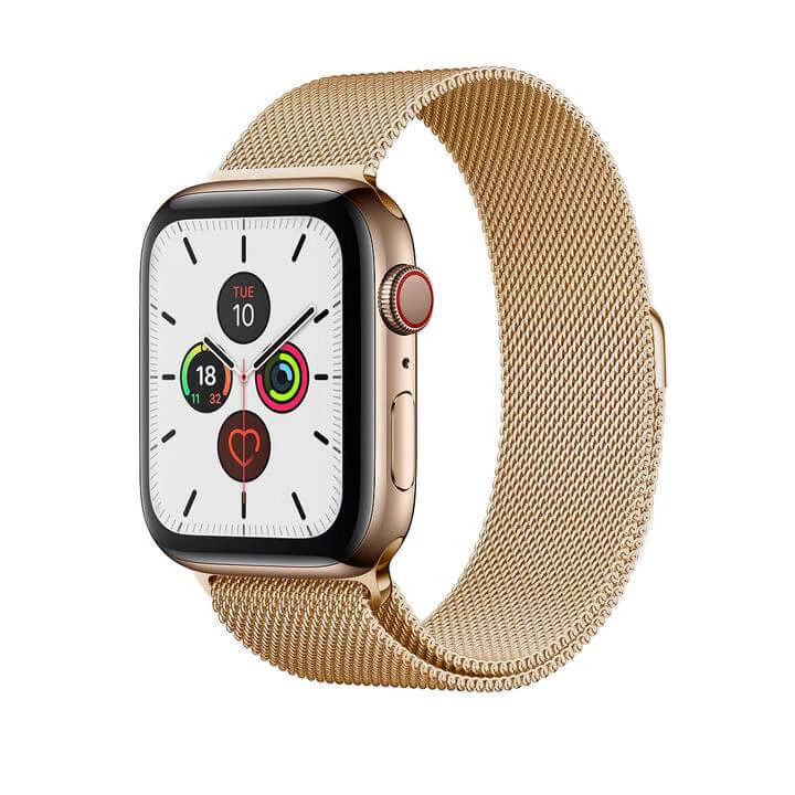 Milánó acél szíj, Apple Watch, Méret: 38/40/41mm, világos arany