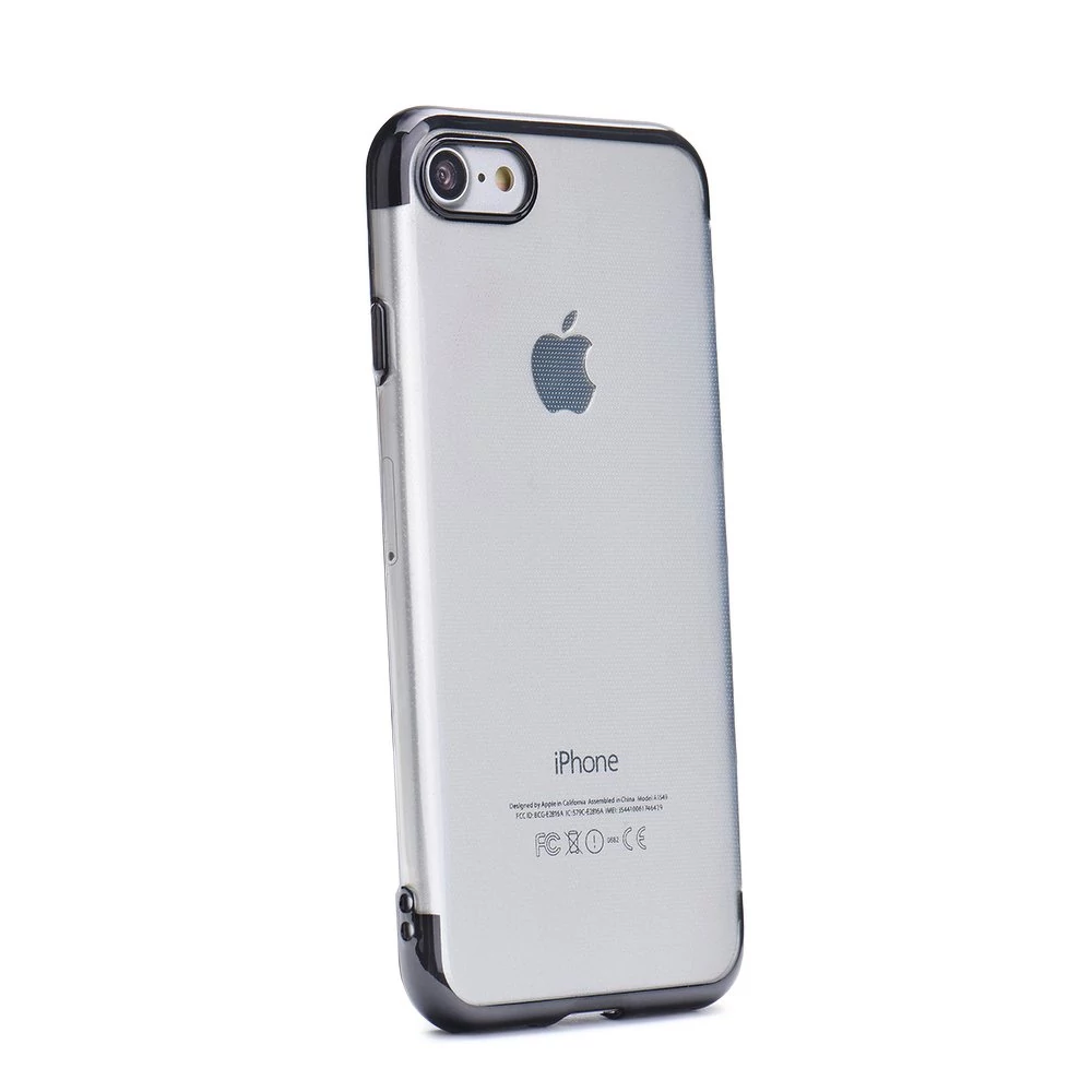 Tok, Electro szilikon hátlap, Apple Iphone  X / XS, átlátszó, fekete kerettel