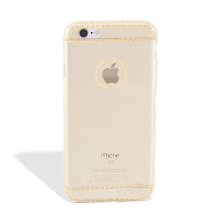 Tok, Ultra Slim-szilikon tok, Karen, Apple iPhone 6 / 6S, áttetsző arany