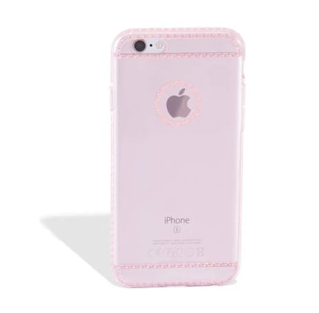 Tok, Ultra Slim-szilikon tok, Karen, Apple iPhone 6 Plus, áttetsző rózsaszín