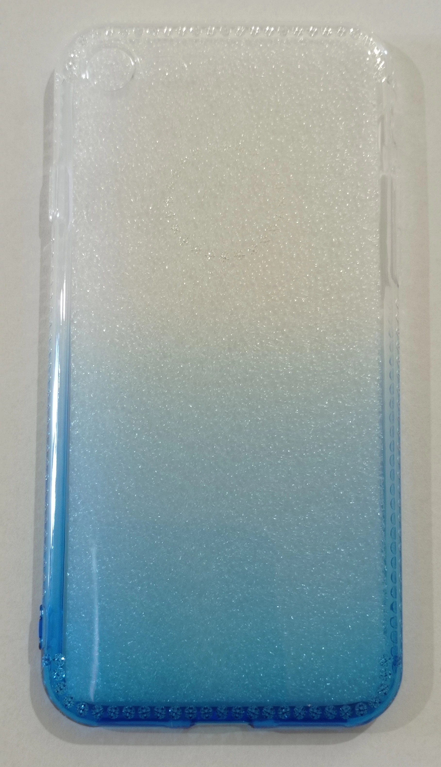 Tok, Ultra Slim-szilikon tok, Karen, Apple iPhone 7 / 8, színátmenetes, kék-átlátszó