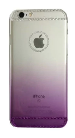 Tok, Ultra Slim-szilikon tok, Karen, Apple iPhone 6 Plus, színátmenetes, lila-átlátszó