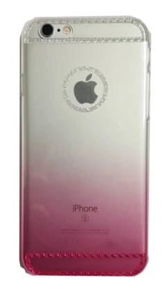 Tok, Ultra Slim-szilikon tok, Karen, Apple iPhone 6 Plus, színátmenetes, rózsaszín-átlátszó