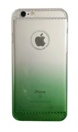 Tok, Ultra Slim-szilikon tok, Karen, Apple iPhone 6 / 6S, színátmenetes, zöld-átlátszó