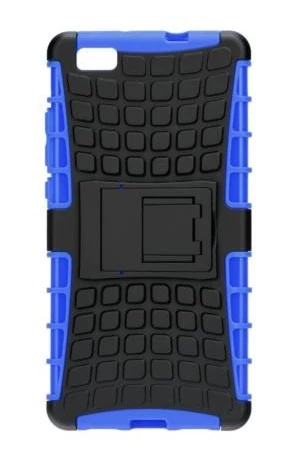 Tok, Panzer, ütésálló tok, Apple iphone X / XS, fekete-kék, csomagolás nélkül