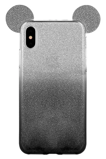 Tok, Shining Mouse, Huawei Y7 (2019), szilikon hátlapvédő, 3 részes, fekete átmenetes