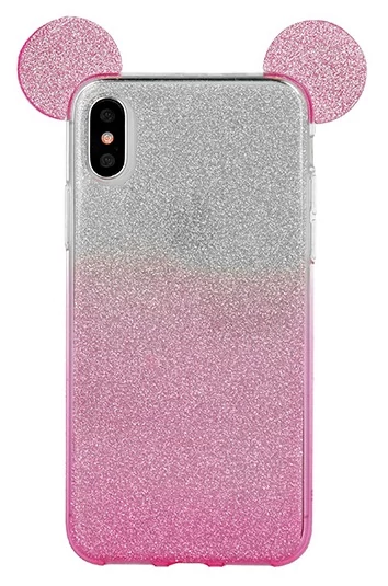 Tok, Shining Mouse, Huawei Y7 (2019), szilikon hátlapvédő, 3 részes, rózsaszín átmenetes