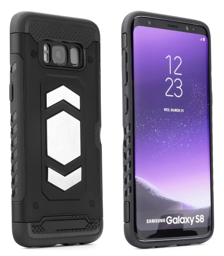 Tok, Magnet, ütésálló mágneses hátlap, szilikon kerettel, Samsung Galaxy S10 E G970, fekete