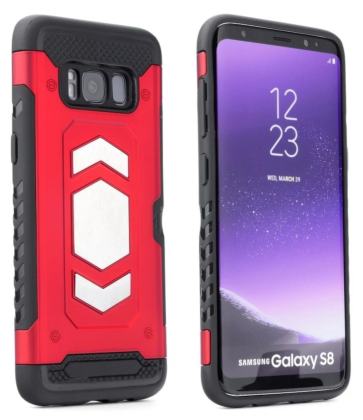 Tok, Magnet, ütésálló mágneses hátlap, szilikon kerettel, Apple Iphone XS Max, piros