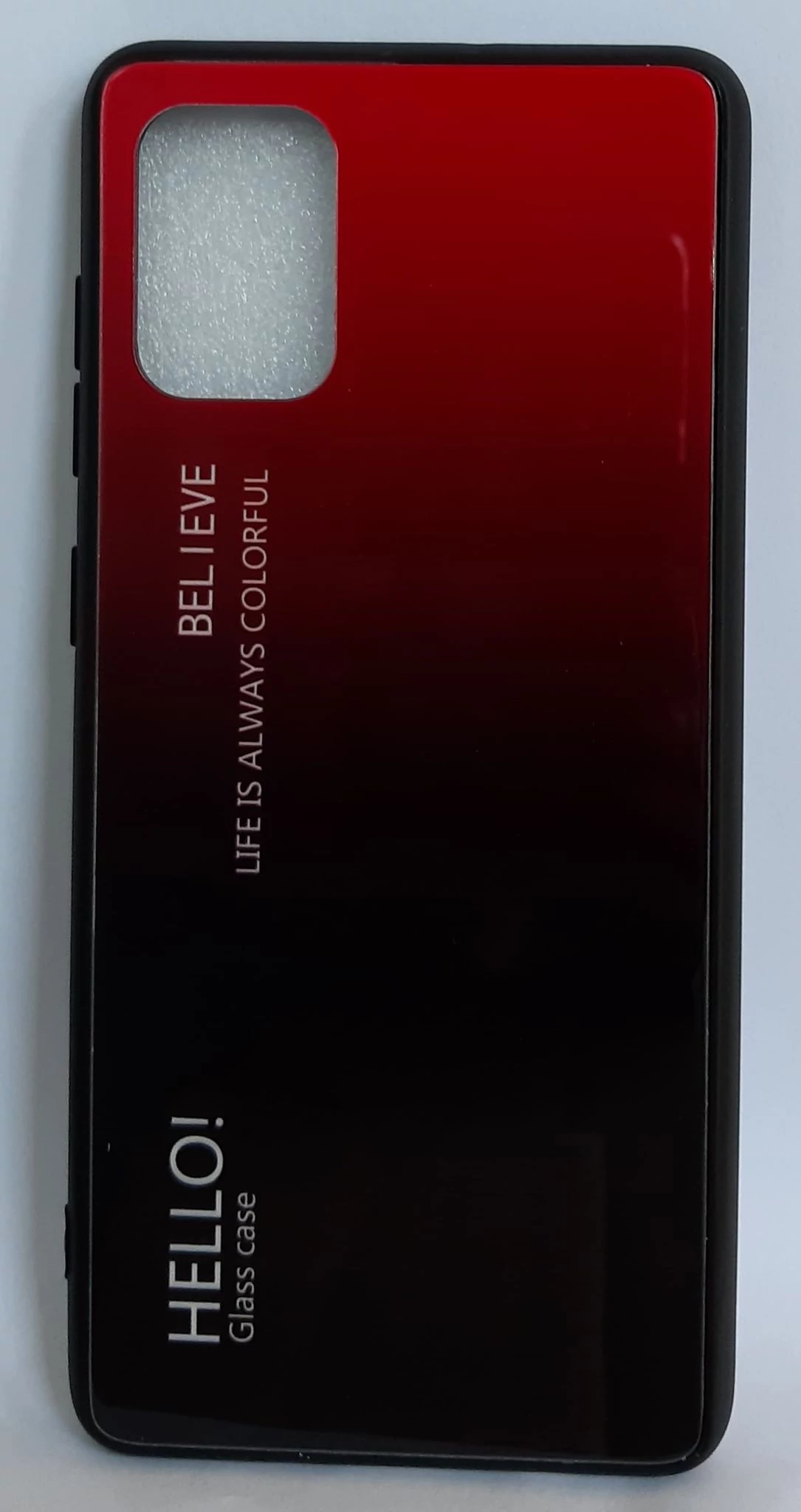Tok, Glass, mintás üveg hátlap, szilikon kerettel, Huawei P30 Lite, minta 1 (piros-fekete)