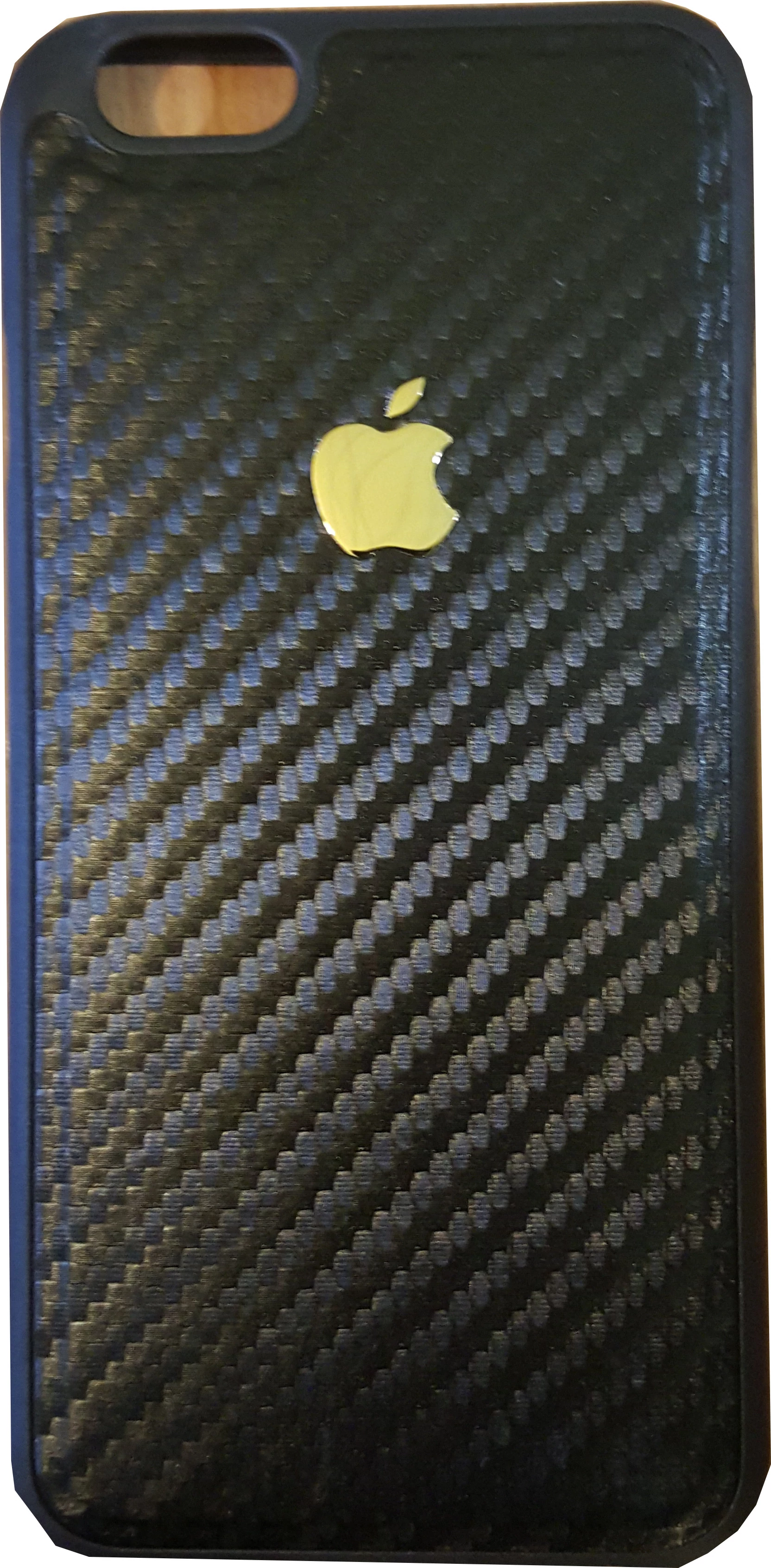 Tok, szilikon tok, carbon mintás, Apple logóval, Apple iPhone 7 Plus, 8 Plus, fekete