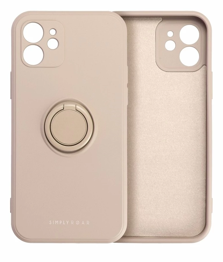 Tok, Roar Amber, mágneses szilikon hátlap, gyűrűs ujjtartóval, Apple Iphone 12 (6,1
