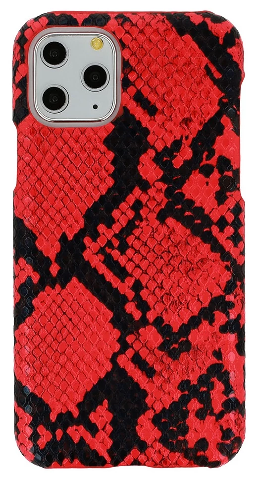 Tok, Vennus Wild, kígyóbőr mintás hátlap, Xiaomi Redmi 9C, fekete-piros