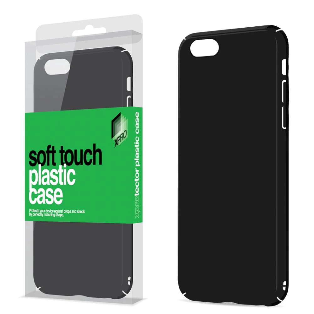 Tok, Plasztik soft-touch felülettel, Xprotector, Huawei P10 Lite, fekete (prémium minőség)