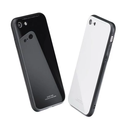 Tok, Glass, üveg hátlap, szilikon kerettel, Xiaomi Redmi Note 7, fekete