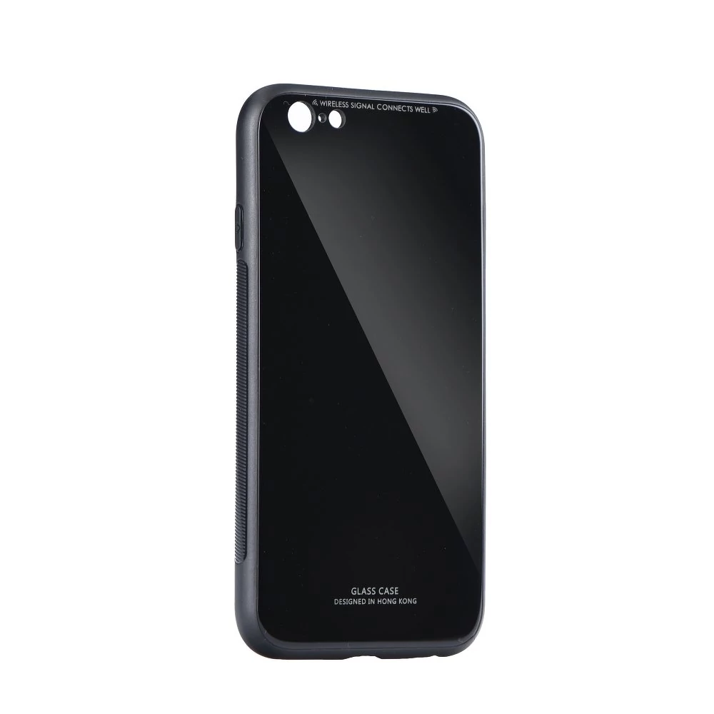 Tok, Glass, üveg hátlap, szilikon kerettel, Apple Iphone X / XS, fekete