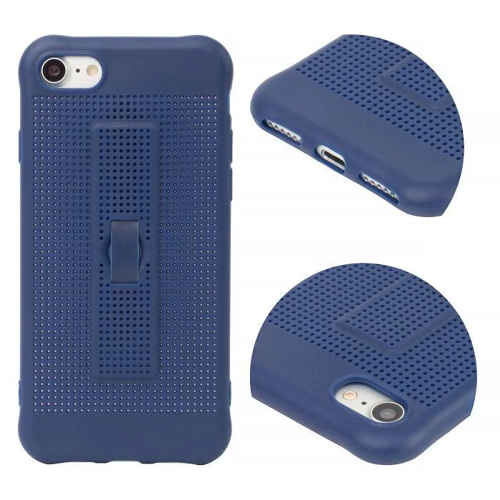 Tok, Vent, ujjtartós, szilikon hátlap, Apple Iphone X / XS, kék