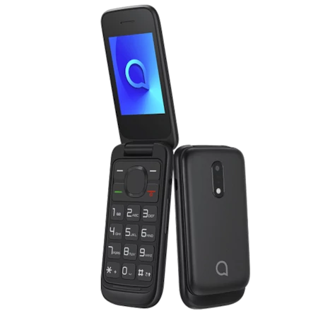 Mobiltelefon, Alcatel 2057D, Kártyafüggetlen, Dual SIM, fekete
