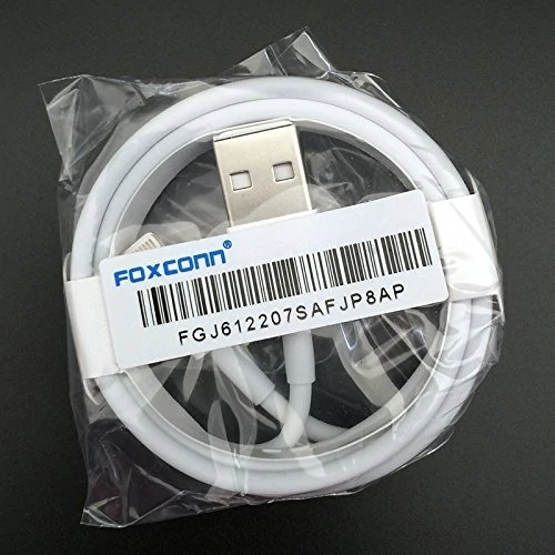 Adatkábel, Apple iPhone 5 / 5S, Lightning USB kábel, utángyártott, fehér, csomagolás nélküli