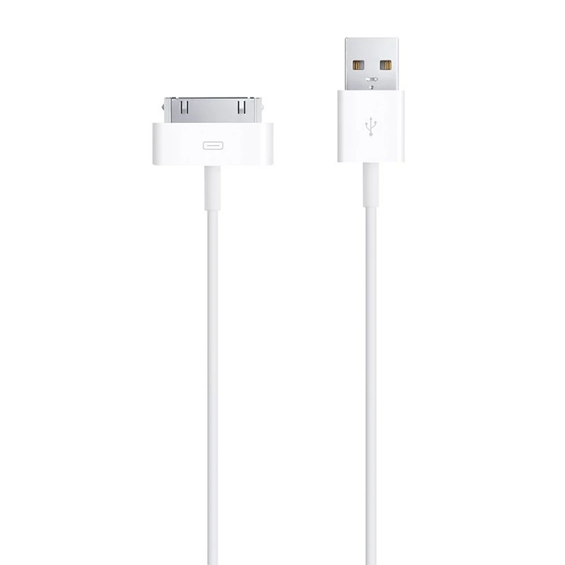 Adatkábel, Apple iPhone 2G, 3G, 3GS, 4, 4S, iPod, USB portra, gyári, /MA591G/B/, csomagolás nélküli