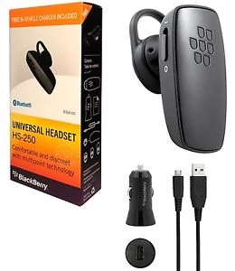 Bluetooth headset, BlackBerry HS-250, fekete, bliszteres
