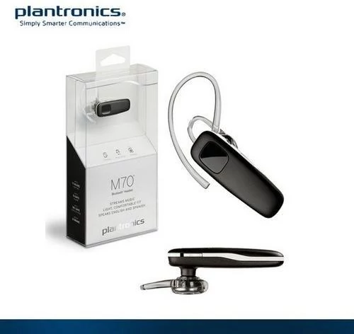 Bluetooth headset, Plantronics M70, fekete, gyári dobozos bluetooth headset, 2 telefont kezel, bluetooth 3.0, bliszteres