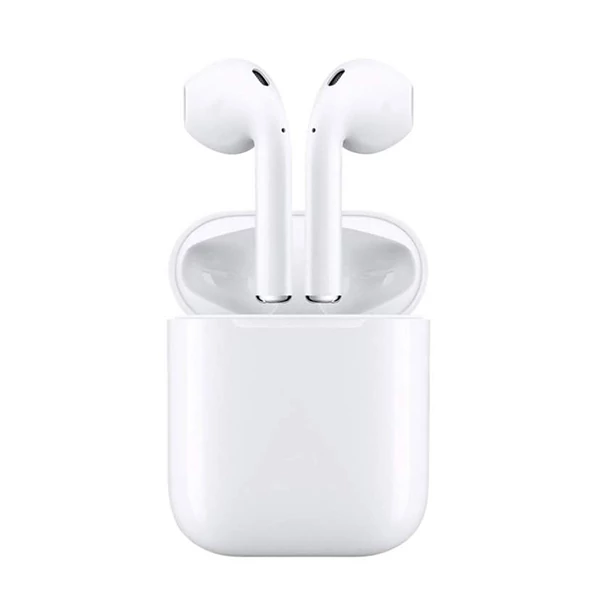 Bluetooth headset, i11-TWS, vezeték nélküli fülhallgató, töltő tokkal, fehér, bliszteres