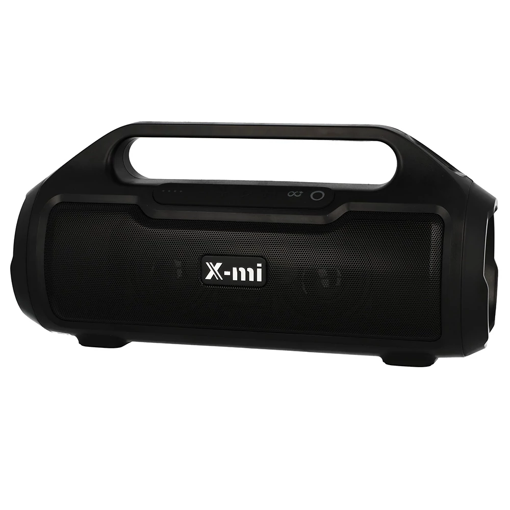X-Mi BM02 hordozható bluetooth hangszóró FM rádióval, micro SD olvasóval, USB és AUX bemenettel, 2*8.5 W, 3000 mAh, karpánttal, fekete, bliszteres (prémium minőség)