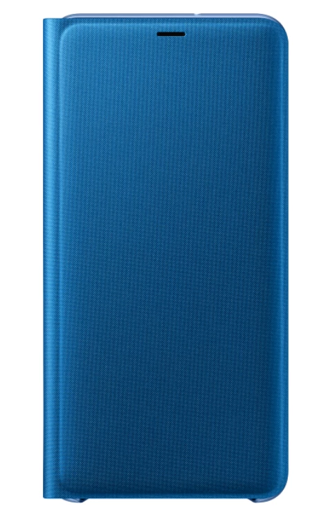 Gyári tok, Samsung Galaxy A7 (2018) A750, oldalra nyíló flip tok, kék, bliszteres