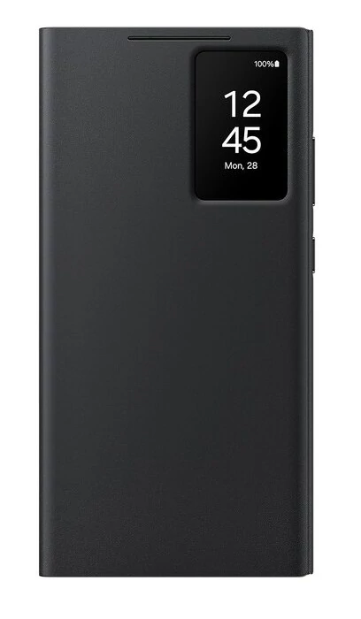 Gyári tok, Samsung Galaxy S24 Ultra, Smart View, oldalra nyíló, fekete, bliszteres, EF-ZS928CBEGWW
