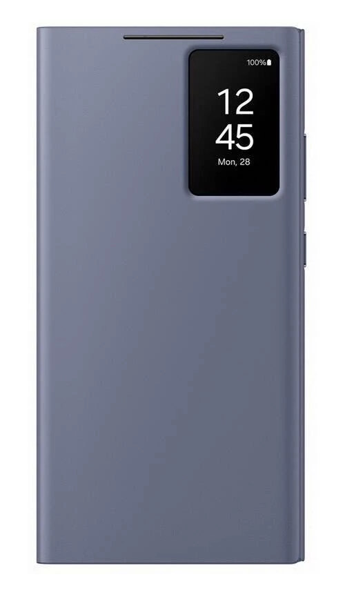 Gyári tok, Samsung Galaxy S24 Ultra, Smart View, oldalra nyíló, lila, bliszteres, EF-ZS928CVEGWW
