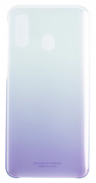 Gyári tok, Samsung Galaxy A40, Gradation cover, műanyag hátlap, lila átmenetes, bliszteres, OSAM-EF-AA405CVEG