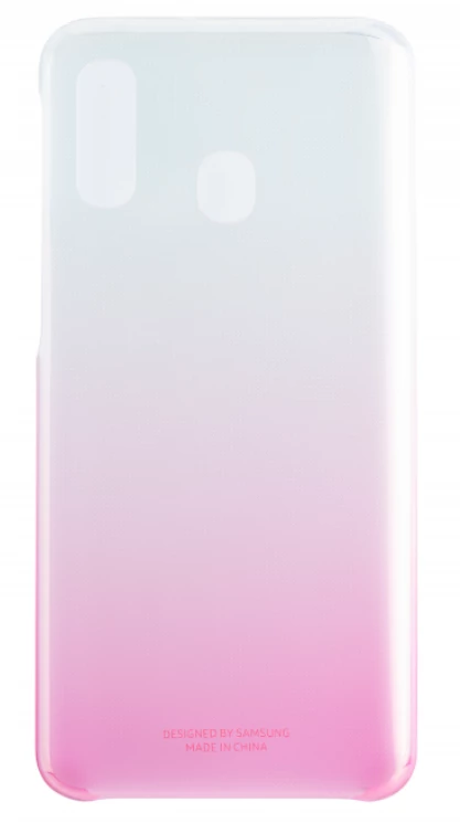 Gyári tok, Samsung Galaxy A40, Gradation cover, műanyag hátlap, rózsaszín átmenetes, bliszteres, OSAM-EF-AA405CPEG