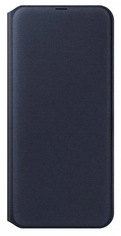 Gyári tok, Samsung Galaxy A40, oldalra nyíló wallet típusú flip tok, fekete, bliszteres, OSAM-EF-WA405PBEG