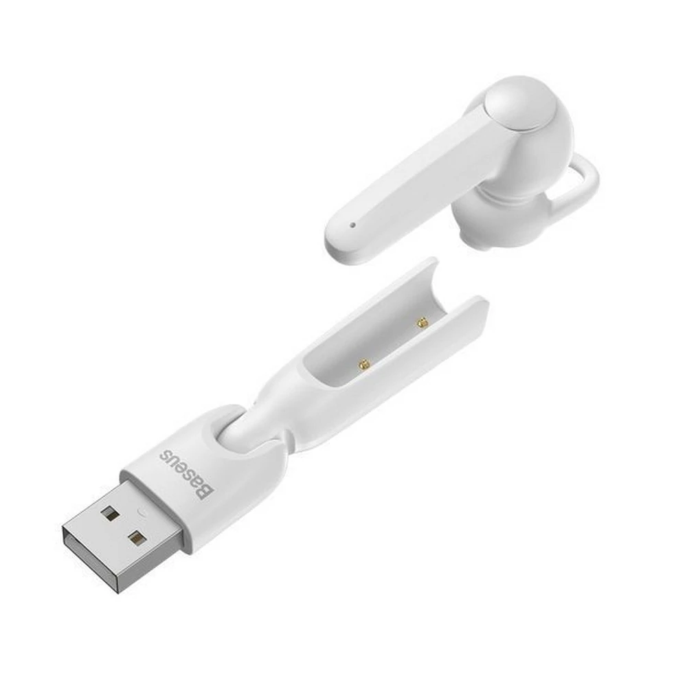 Bluetooth headset, Baseus Encok A05 /NGA05-02/, vezeték nélküli fülhallgató, fehér, bliszteres
