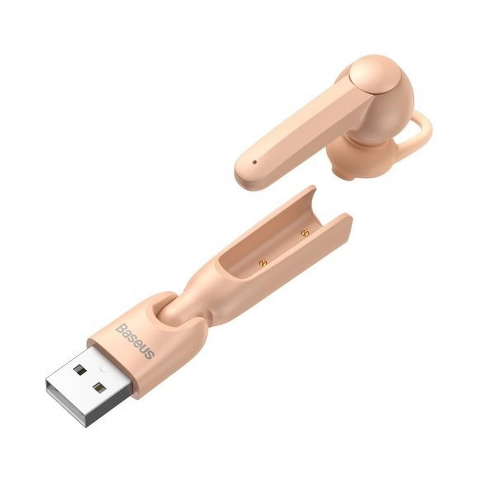 Bluetooth headset, Baseus Encok A05 /NGA05-04/, vezeték nélküli fülhallgató, rózsaszín, bliszteres