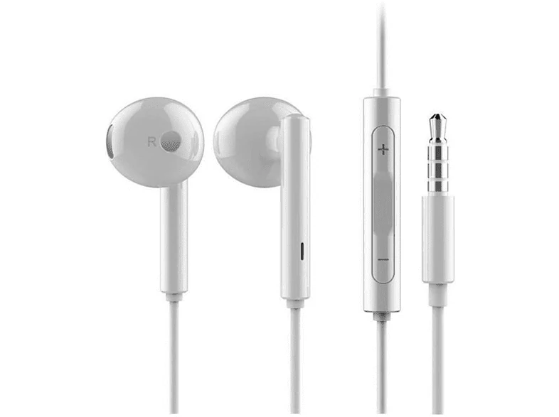 Headset, Huawei, AM115, felvevőgombos, 3.5mm jack csatlakozóval, sztereó, fehér, gyári, csomagolás nélküli