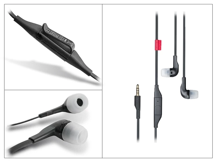 Headset, Nokia /WH-205/, sztereó, felvevőgombos, fekete, csomagolás nélkül