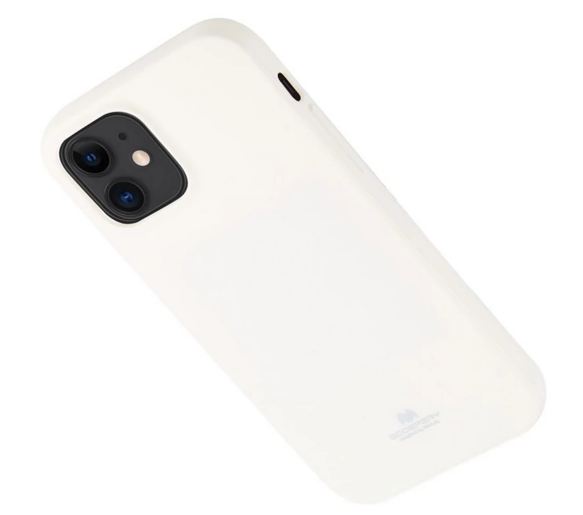 Tok, Mercury Jelly, szilikon, (csillámporos), Apple Iphone X / XS, fehér