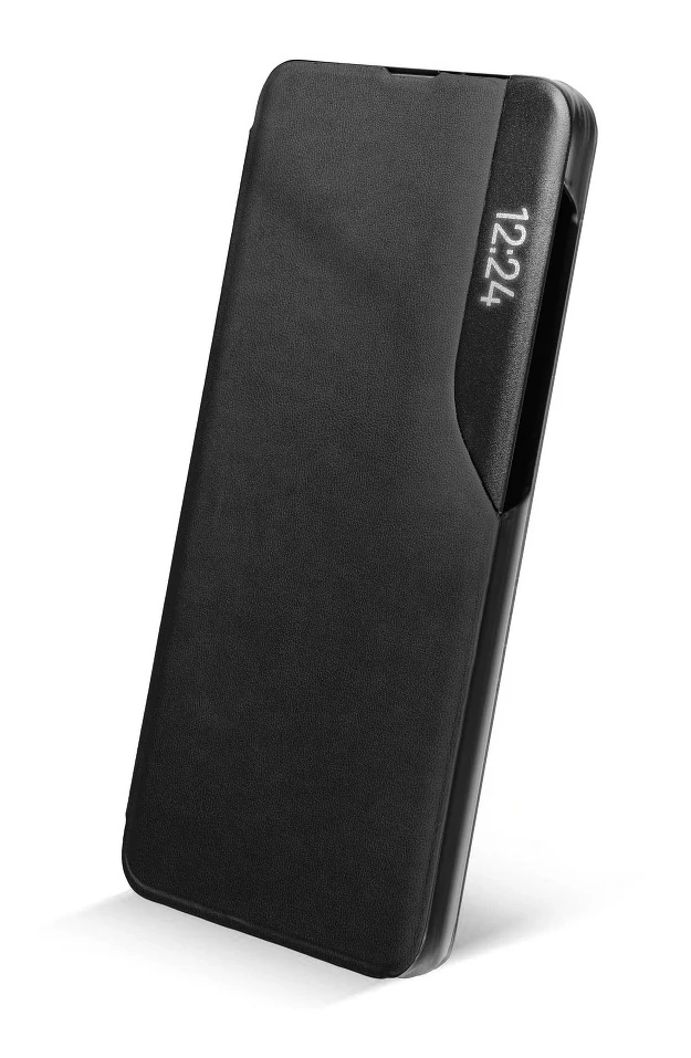 Tok, Smart View, mágneses oldalra nyíló flip tok, Samsung Galaxy S21 Ultra, fekete