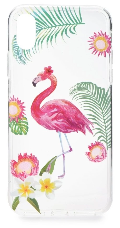 Szilikon tok, Apple Iphone 5 / 5S / SE, átlátszó, mintás hátlap, minta 13 (Flamingó)