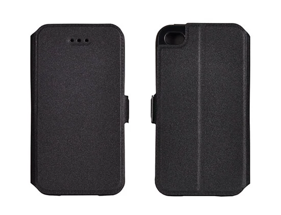 Tok, oldalra nyíló flip tok, Apple Iphone XR, fekete, flexi, csomagolás nélkül