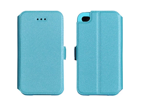 Tok, oldalra nyíló flip tok, Apple iPhone X / XS, kék, flexi, csomagolás nélküli