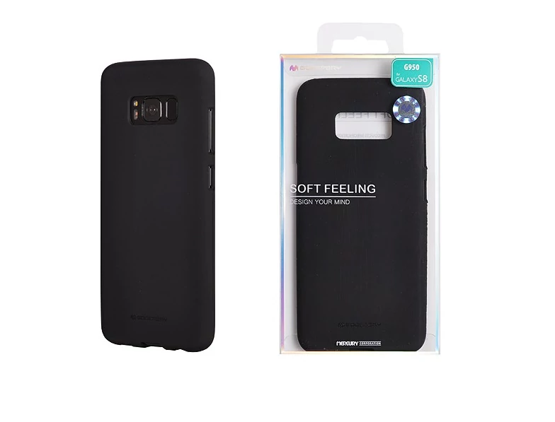 Tok, Mercury Soft Feeling matt szilikon, Xiaomi Redmi Note 8T, fekete