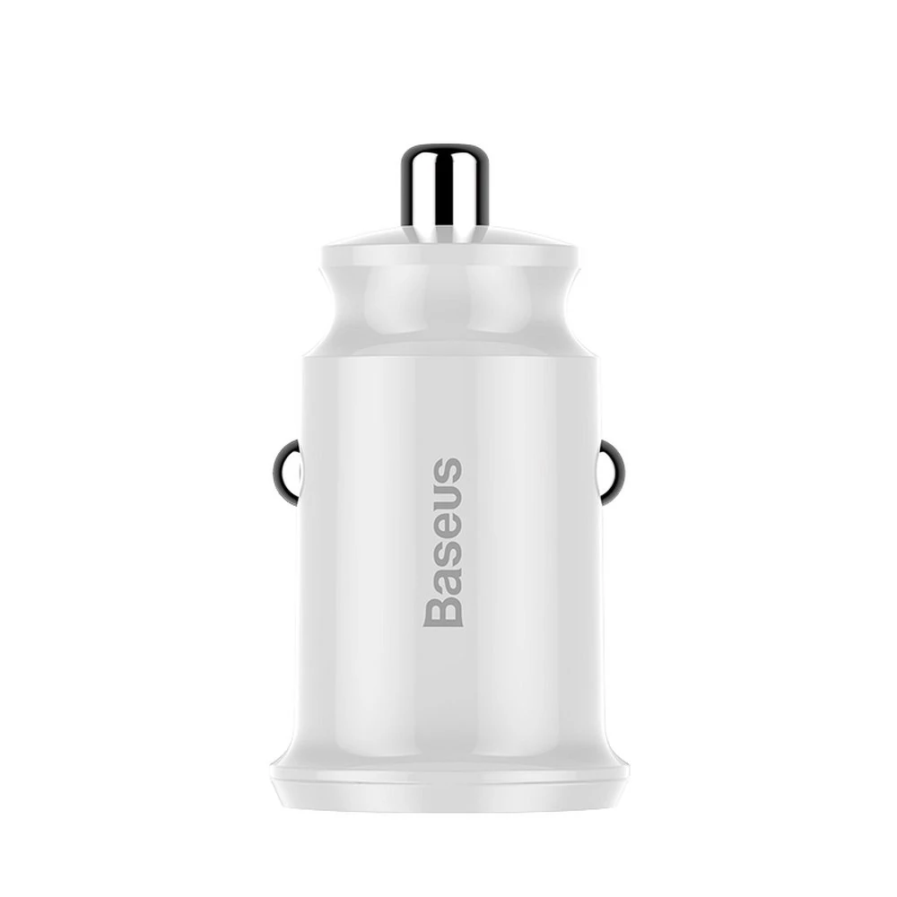 Töltő, Baseus autós töltőfej (CCALL-ML02), 2 USB bemenettel, 3.1A, fehér, bliszteres