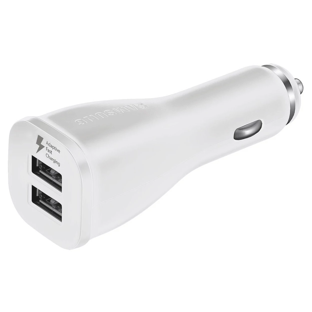 Töltő, Samsung gyári autós töltőfej (EP-LN920), 2 USB bemenettel, 2000mAh, gyorstöltő, fehér