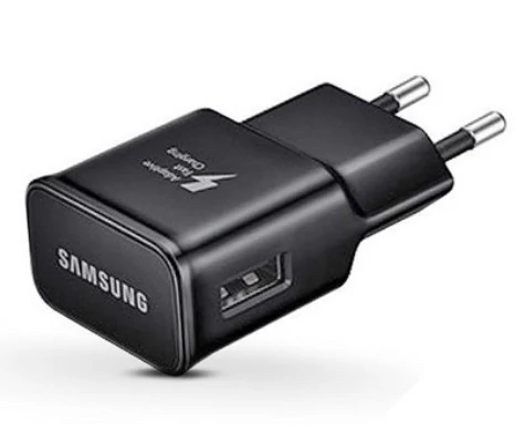 Töltő, hálózati, Samsung töltőfej /EP-TA20EBE/, 2A, gyorstöltő, gyári, fekete, csomagolás nélküli 